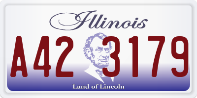 IL license plate A423179