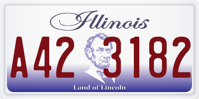 IL license plate A423182