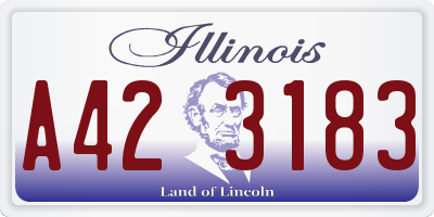 IL license plate A423183