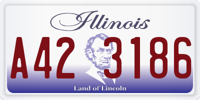 IL license plate A423186