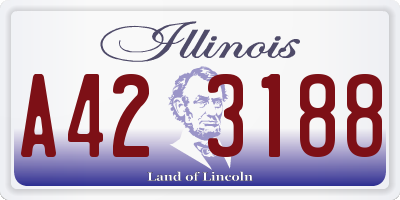 IL license plate A423188