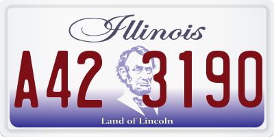 IL license plate A423190