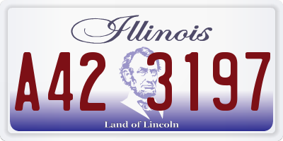 IL license plate A423197