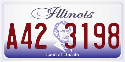 IL license plate A423198
