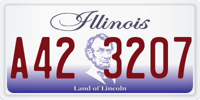 IL license plate A423207
