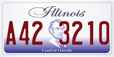 IL license plate A423210