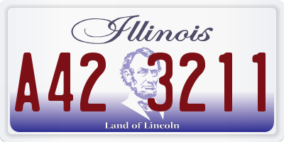 IL license plate A423211