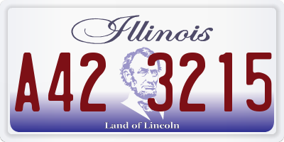 IL license plate A423215