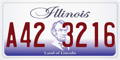 IL license plate A423216
