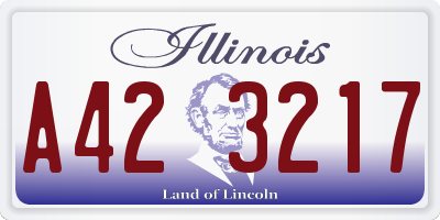 IL license plate A423217
