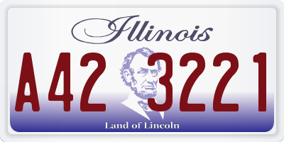 IL license plate A423221