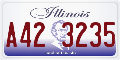 IL license plate A423235
