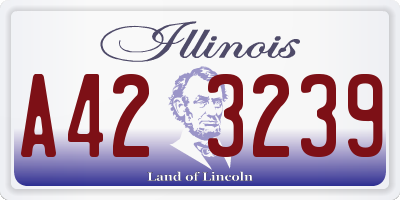 IL license plate A423239