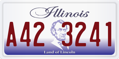 IL license plate A423241
