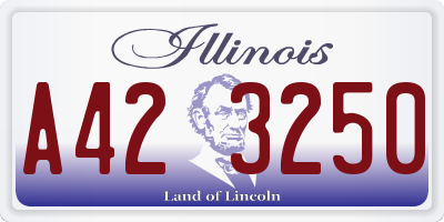 IL license plate A423250