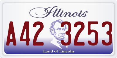 IL license plate A423253