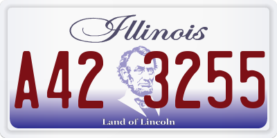 IL license plate A423255