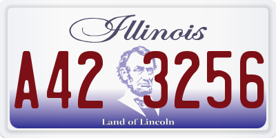 IL license plate A423256