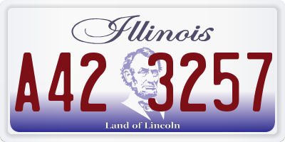 IL license plate A423257