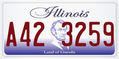 IL license plate A423259