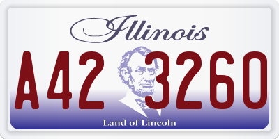 IL license plate A423260