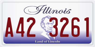 IL license plate A423261