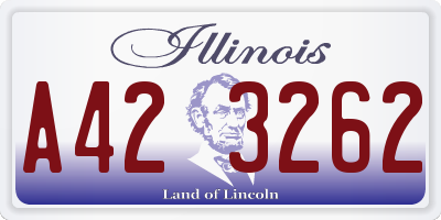 IL license plate A423262