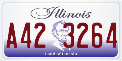 IL license plate A423264