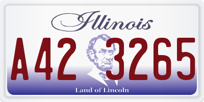 IL license plate A423265