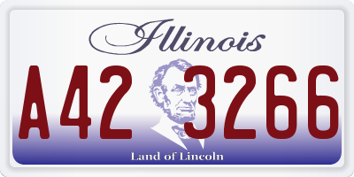 IL license plate A423266