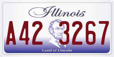 IL license plate A423267