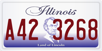 IL license plate A423268