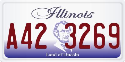 IL license plate A423269
