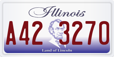 IL license plate A423270