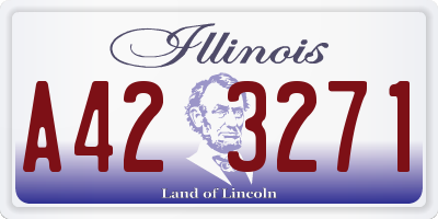 IL license plate A423271
