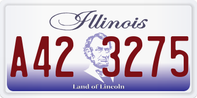 IL license plate A423275