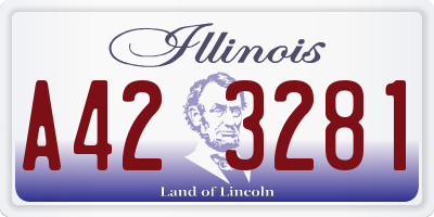 IL license plate A423281