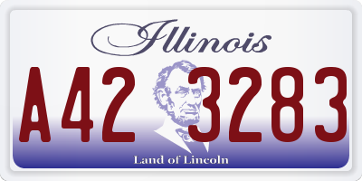 IL license plate A423283