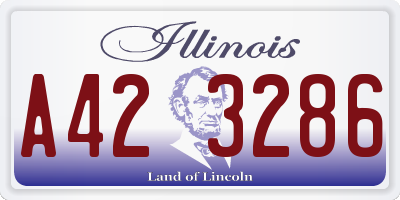 IL license plate A423286