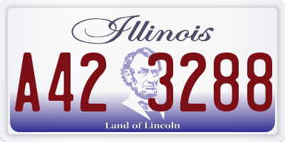 IL license plate A423288