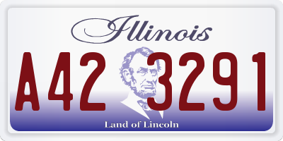 IL license plate A423291