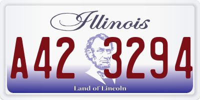IL license plate A423294