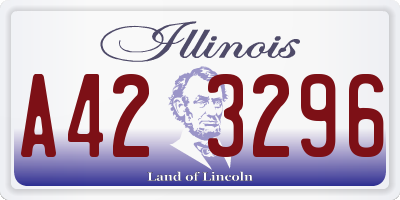 IL license plate A423296