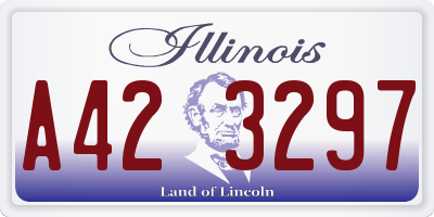 IL license plate A423297