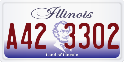IL license plate A423302