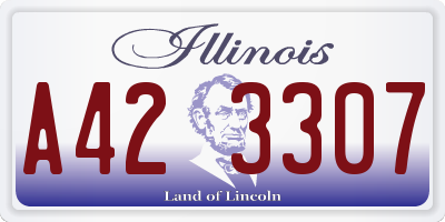 IL license plate A423307