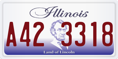 IL license plate A423318