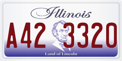 IL license plate A423320