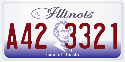 IL license plate A423321