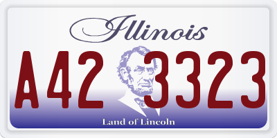 IL license plate A423323
